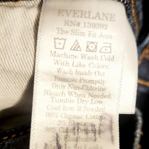 Everlane | Men's Dark Blue Slim Fit Casual Stretch Jeans (Size 33 x 32) - Picture 6 of 14